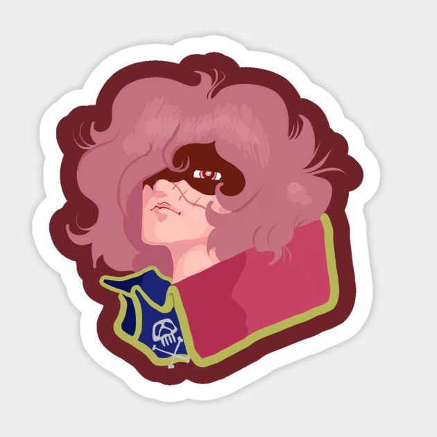 Captain Harlock Sticker by WishyWashy